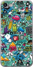 Чехол на iPhone 8 Стикер бомбинг 1 "693u-1031-17620"