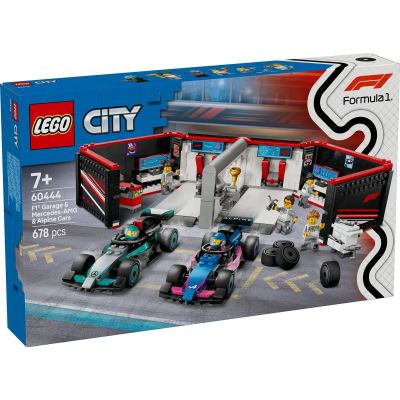 Конструктор LEGO City Гараж F1 и автомобили Mercedes-AMG и Alpine (60444)
