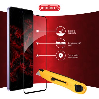 Стекло защитное Intaleo Full Glue Oppo A3 5G Black (1283126598760) | Зображення 4