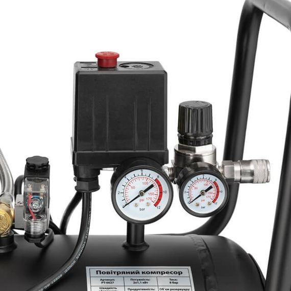 Компресор безмасляний STORM 50 л, 8 aтм, 320 л/хв INTERTOOL PT-0027 | Зображення 7
