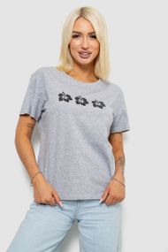 Футболка жіноча з принтом, колір сірий, 221R5072