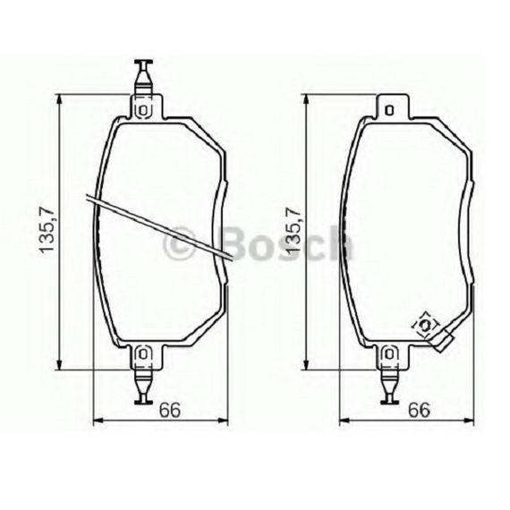 Тормозные колодки Bosch дисковые передние Nissan Murano Z50 Front 0986494366