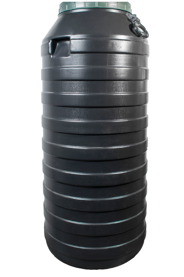 Бочка пластиковая 120 л техническая черная бидон  широкая горловина бочка для воды | Зображення 1