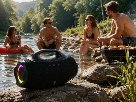 Колонка B62LED Boomsbox 4 Mini / Портативна акустика з Bluetooth | Зображення 2