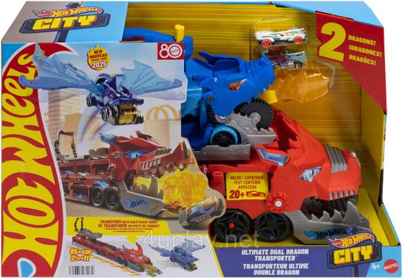 Транспортер-трансформер Hot Wheels City Два дракони (JBM72) | Зображення 5