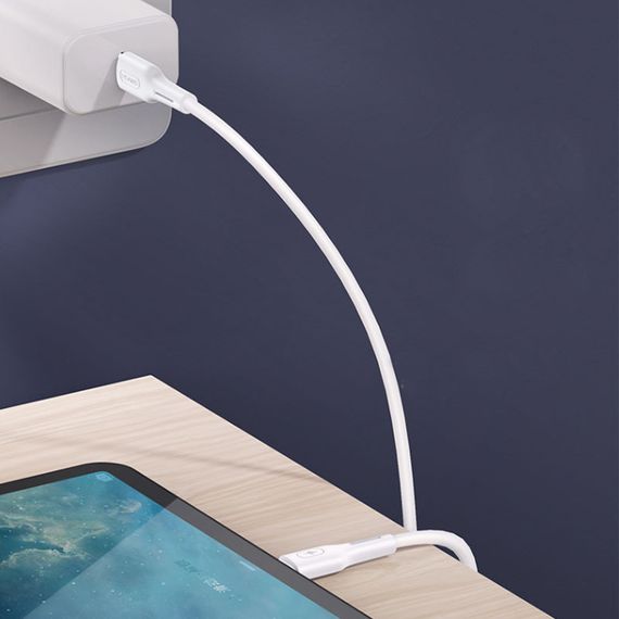 Дата кабель USAMS US-SJ459 U43 Type-C to Type-C 100W PD (1.2m) Білий | Зображення 3
