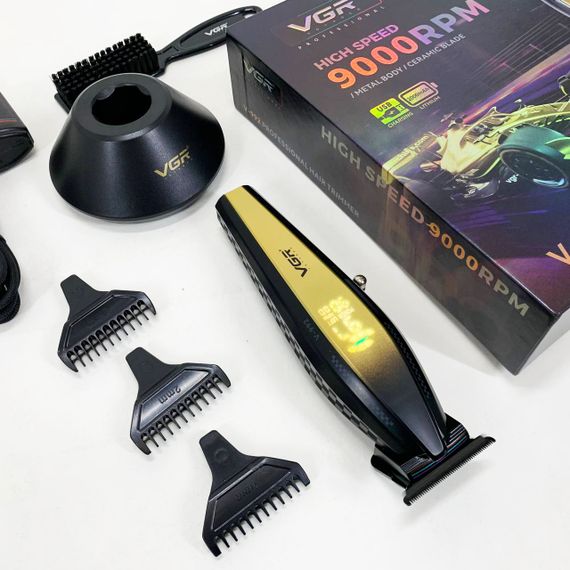 Беспроводной профессиональный триммер для мужской стрижки VGR V-992, Набор машинок для стрижки JY-54 | Зображення 1