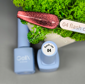 Светоотражающий гель-лак Gelix Flash Cat №4 (с эффектом кошачего глаза) 8мл