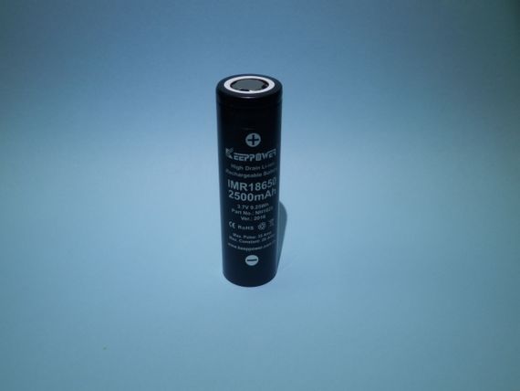 Высокотоковый аккумулятор 18650 Keeppower IMR18650-2,5 3,6V 2500mAh Li-Mn 35A! ( 1шт. ) | Зображення 2