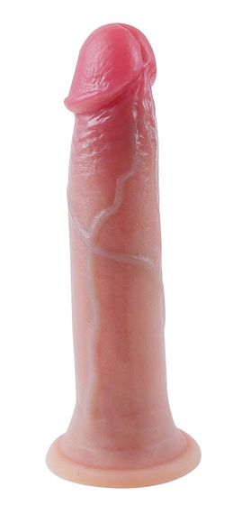 Фалоімітатор на присосці, із м'якого двошарового силікону OYO - Dildo Double Layer Silicone YQW-006 (довжина 17 см, діаметр 3 см) | Зображення 1