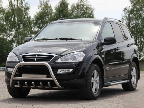 Кенгурятник WT003 (нерж) для SsangYong Action 2006-2024 гг