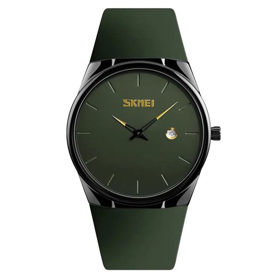 Модные мужские часы круглые SKMEI 1509AG, Крутые мужские часы, Брендовые VU-157 мужские часы | Зображення 4