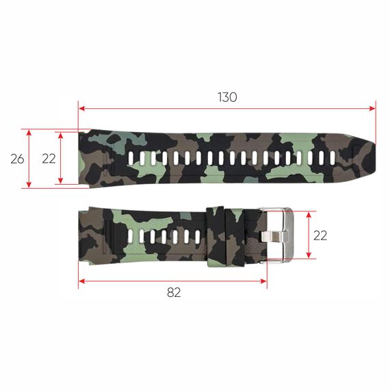 Ремінець для смарт годинника K59 Camo Green | Зображення 2