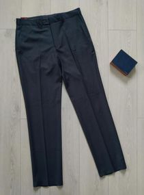 Чоловічі класичні брюки темно-сині штани з вовною