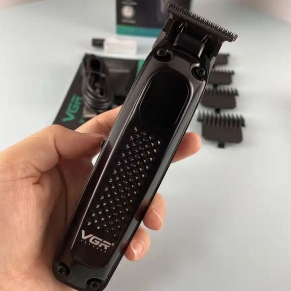 Машинка для стрижки волосся триммер VGR 972 професійна з насадками WA-355 акумуляторна USB | Зображення 4