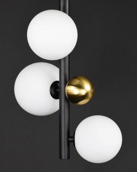 Люстра стельова на 3 лампочки 27313 Чорний 39х25х25 см. | Зображення 4