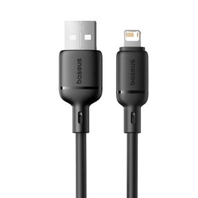 Дата кабель Baseus Silky Series OS Fast Charging USB to Lightning 2.4A (1m) (P1037770) Cluster Black