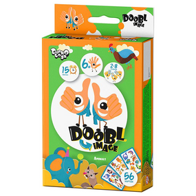 Развлекательная настольная игра "Doobl Image" DBI-02U на укр. языке Животные