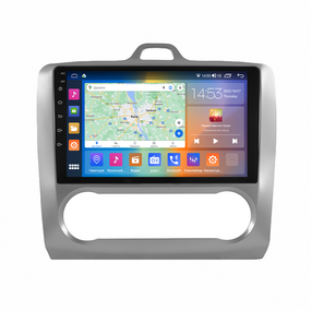 Штатна магнітола 9" Lesko для Ford Focus II 2004-2008 4/64Gb CarPlay 4G Wi-Fi GPS Prime Форд