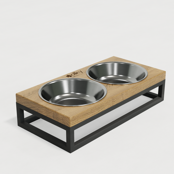 Миски на підставці для маленьких собак та котів Hollky Base XS (2 × 0,25 л) BXS-28145-GRNT | Зображення 4