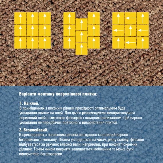 Плитка під ковролін без клейового шару 500х500х3мм Шоколад SW-00002710 | Зображення 4