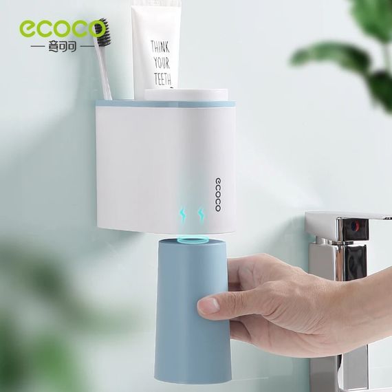 Органайзер для зубних щіток Ecoco з магнітом, білий/сірий | Зображення 4