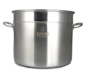 Кастрюля с крышкой Bohmann BH-4626-39 39 л 26 см серебристая