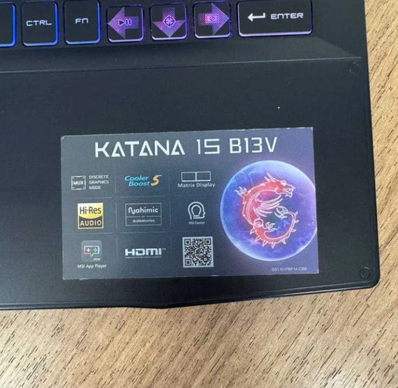 Ноутбук MSI Katana 15 B13VEK 144Hz i7 13620H 16GB SSD 512GB RTX 4050 Б/В | Зображення 5