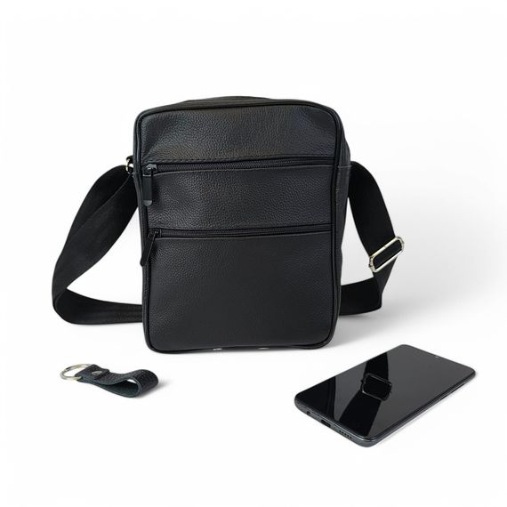 Стильна чоловіча шкіряна сумка через плече – преміальна якість та місткість, велика чоловіча сумка | Зображення 6