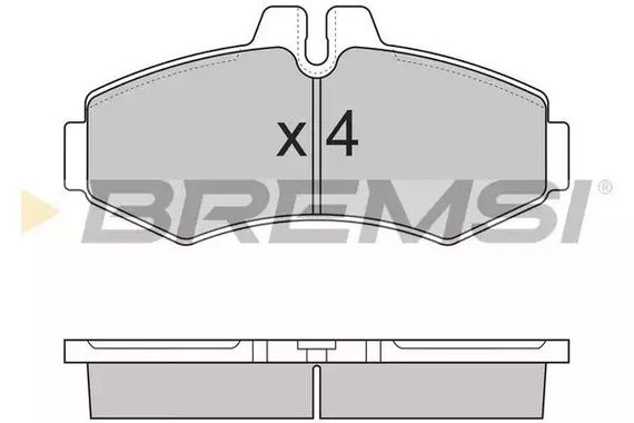 Колодки передні гальмівні Vito (638) 99-03, Bremsi (BP2821) | Зображення 2