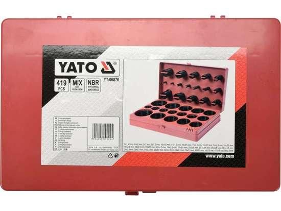 Набор кольцо уплотнительное прокладка резина Ø-3-50 419шт YATO YT-06876 | Зображення 2