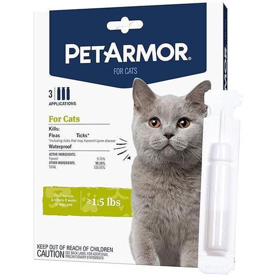 PetArmor Cats петармор капли від бліх, кліщів, вошей для котів від 0.68кг, 0.5мл