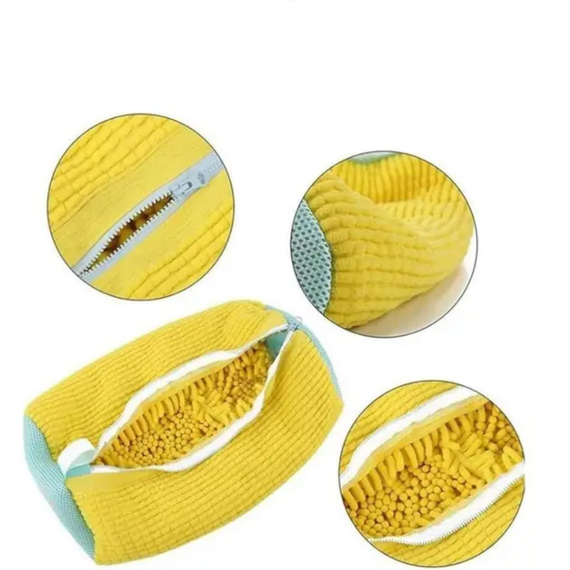 Мішок для прання взуття BauTech 39х19 см, жовта сумка для прання взуття в пральній машині | Зображення 1