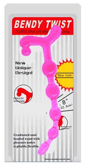 Анальный стимулятор - Bendy Twist 8" Pink sexstyle | Зображення 3