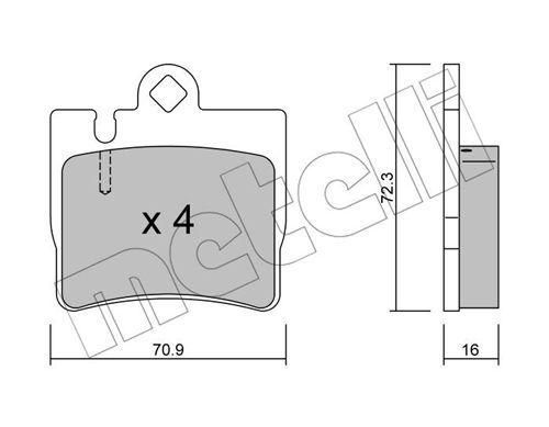 Колодки гальмівні задні Mercedes Benz S-class W220 C215 98-06 22-0597-0 | Зображення 6