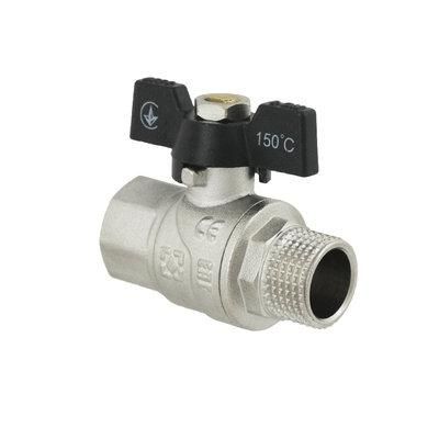 Кран кульовий Raftec BLACK PN40 ЗВ 1/2" метелик DRB11