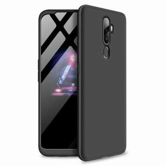 Чехол GKK 360 градусов для Oppo A9 цвет Черный