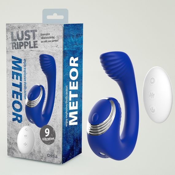Вибратор для пар с дистанционным пультом Chisa Lust Ripple Meteor, синий Sex Aura