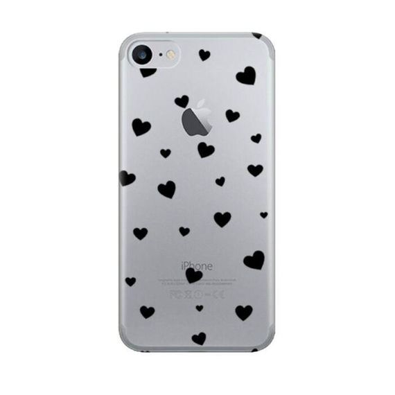 Чохол з унікальним дизайном для iPhone 7/ iPhone 8 / iPhone SE 2 2020 / iPhone SE 3 2022 З принтом «Чорні сердечка»