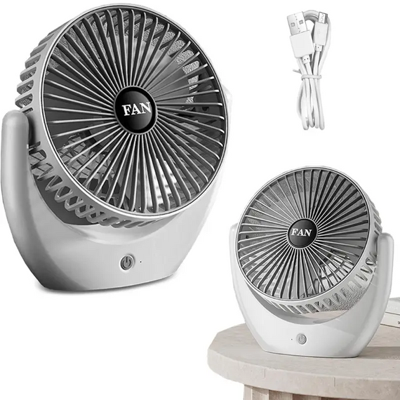 Вентилятор настільний міні ручний Fan AND LY-853, 20×20×10 см, настільний вентилятор з USB-живленням | Зображення 9