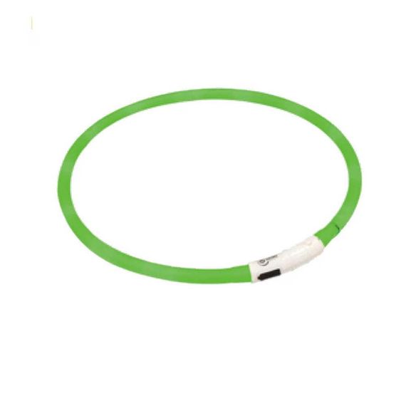 Світлодіодний нашийник 40 см з USB для зарядки Croci зелений