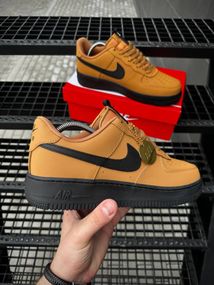 Кросівки Nike Air Force (camel, шкіра ліцензія)