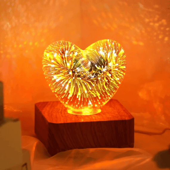 Світлодіодний нічник-лампа з USB-живленням у формі Серця No brand 9288390439 | Зображення 3