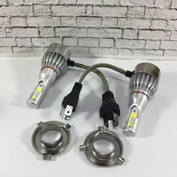 Комплект автомобільних світлодіодних LED ламп з охолодженням С6 LED H4 LED-лампи для авто 3800 Лм | Зображення 3