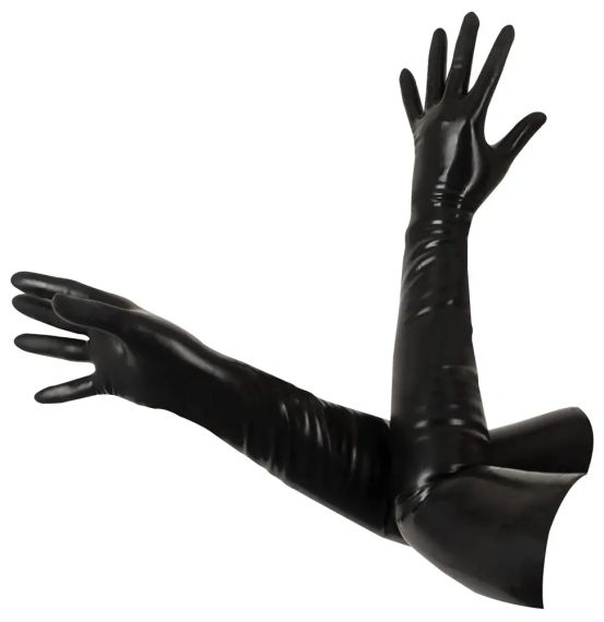 Рукавички чорні LATEX sexstyle | Зображення 3