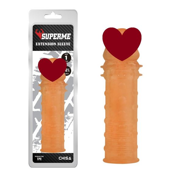 Насадка Chisa SuperMe Extra Texture Sleeve з вираженою головкою та шипами Sex Aura