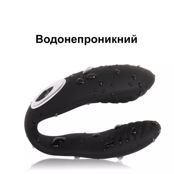 Двойной вибратор черного цвета  (USB) | Зображення 1