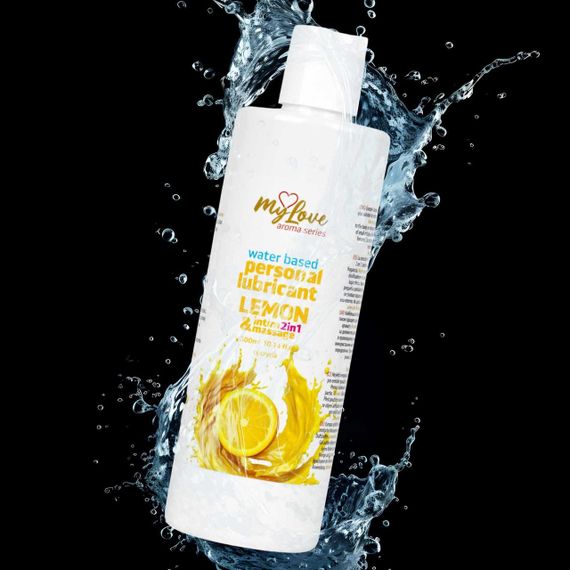 2в1 лубрикант та масажний гель - MyLove Aroma Series Intim&Massage Lemon, 300 мл Sex Aura | Зображення 3