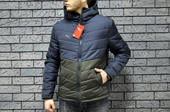 Куртка Осень пума диагональ сине-бел XS M