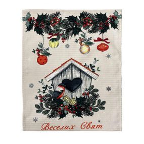 Полотенце Прованс вафельное Птичка 45х60 см (4823093452503)